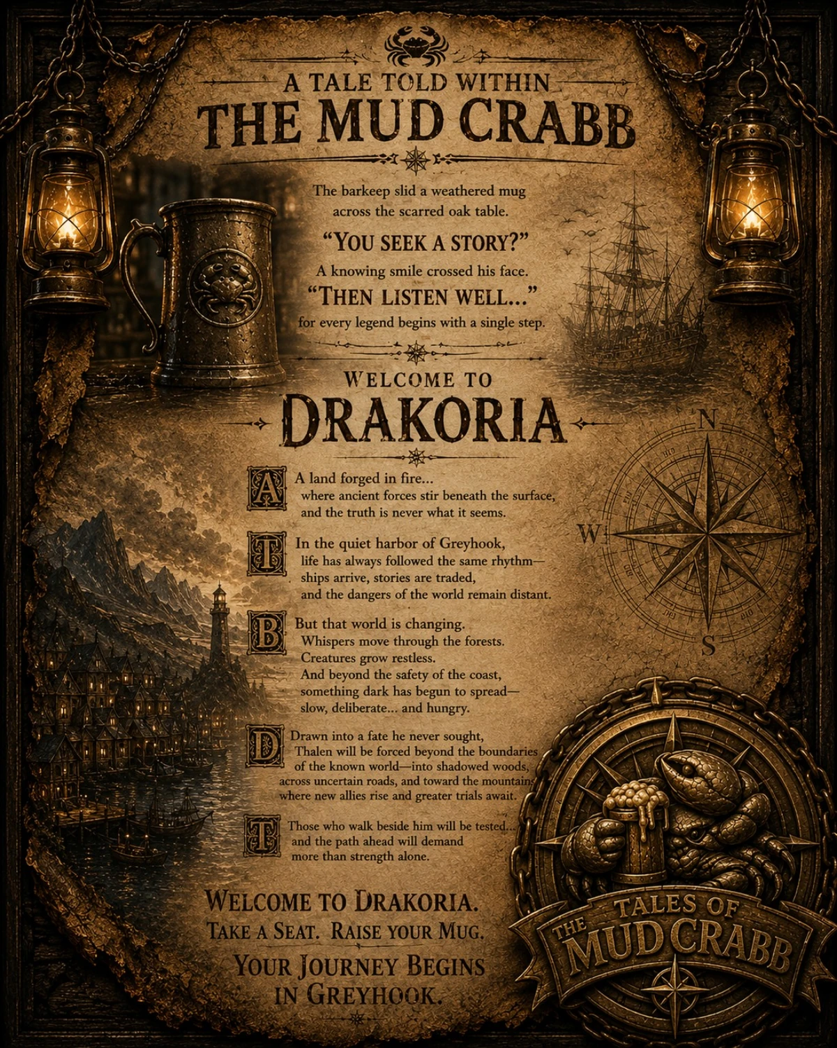 A Tale Told Within The MudCrabb opening page